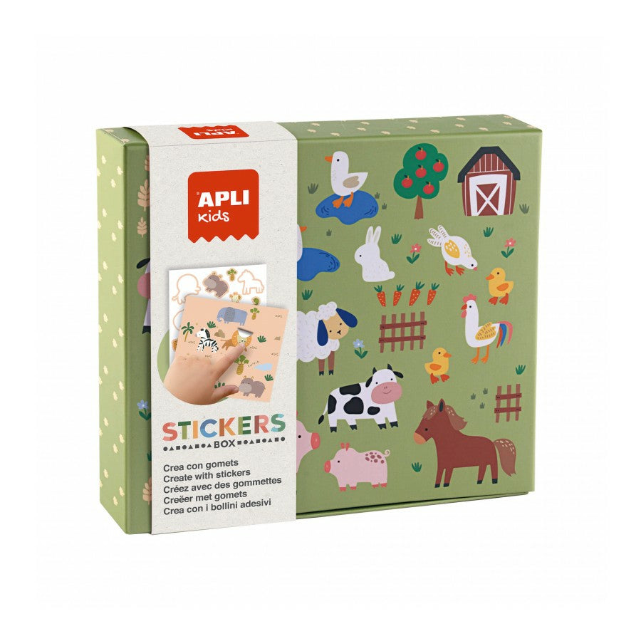 APLI Kids Stickerbuch – Tiere und ihre Lebensräume, 8 Aufkleber pro Bogen, ab 3 Jahren