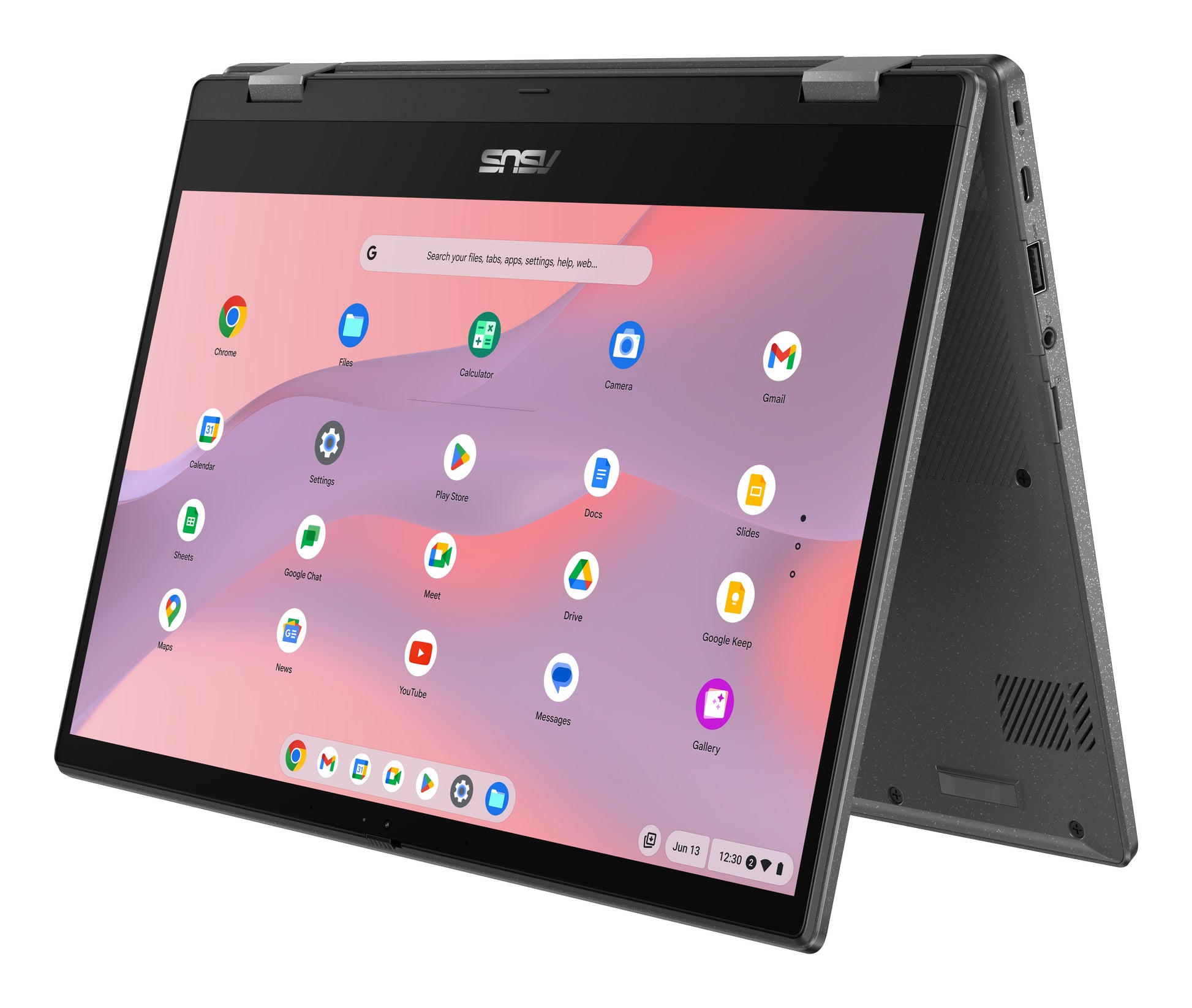 ASUS Chromebook CM14 Flip CM1402FM2A-EC0277 – 14", 128 GB, 8 GB RAM, WLAN, ChromeOS, Grau