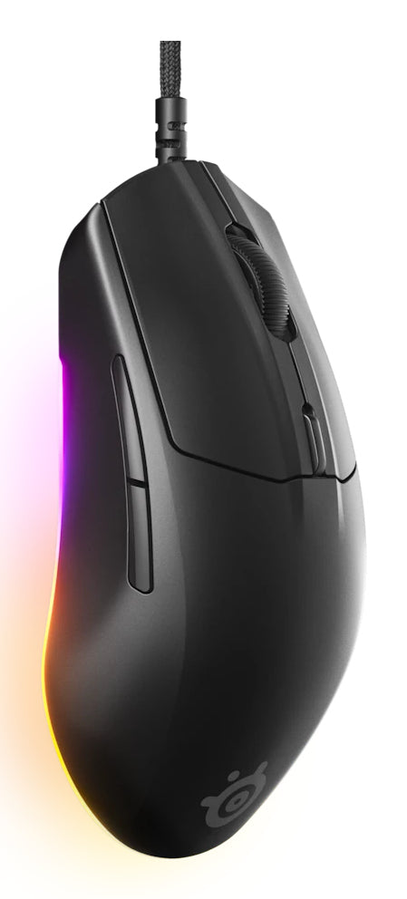 SteelSeries Rival 3 Gen 2 Maus – kabelgebunden, beidhändig, umschaltbare DPI, Beleuchtung, schwarz