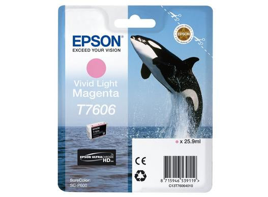 Epson C13T76064N10 Helle Magenta Tintenpatrone (Original) – 25,9 ml – für SureColor SC-P600