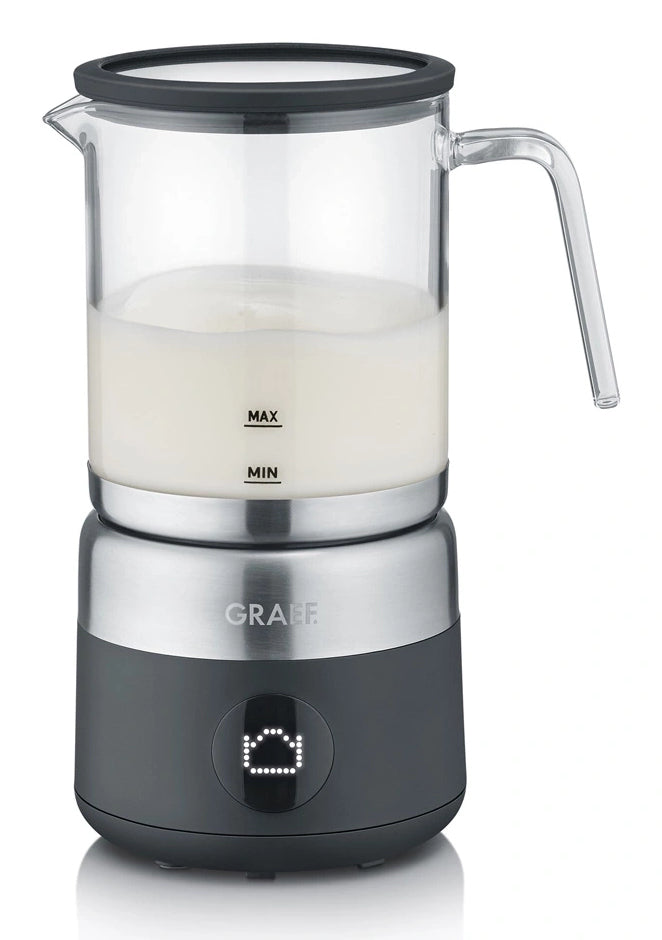 Graef Milchaufschäumer MS802 – 400 ml, 600 W, spülmaschinenfest – schwarz/edelstahl