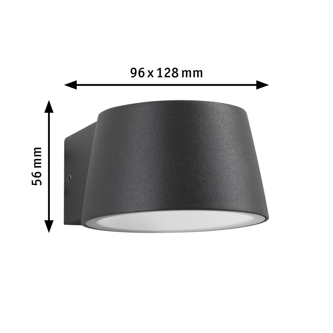 Paulmann Aussenwandleuchte – Warmweiss, 2200 K, IP44, Netzbetrieb, insektenfreundlich, Anthrazit, Aluminium