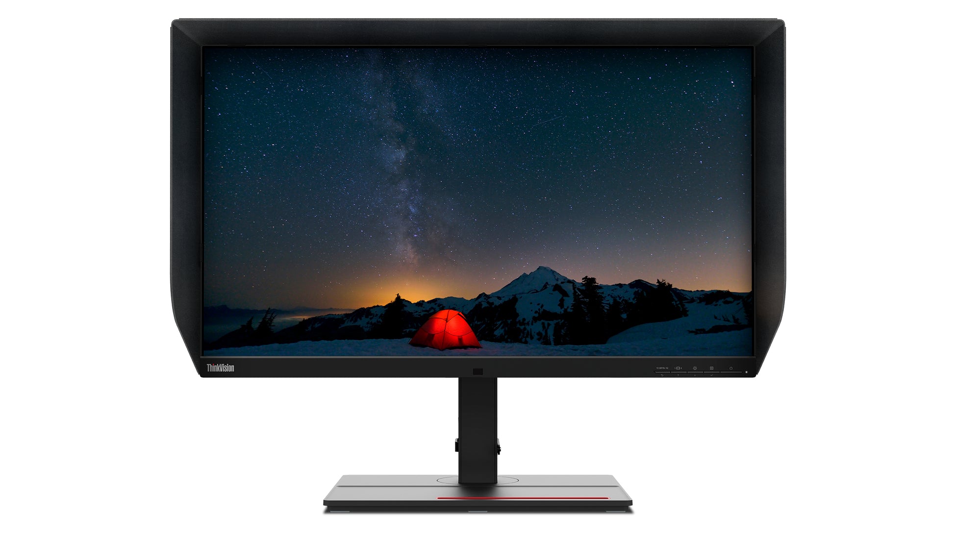 Lenovo ThinkVision P27u-20 – Monitor, 27", IPS, 60 Hz, 450 cd/m², Webcam, KVM, USB-C, VESA 100 × 100, Schwarz