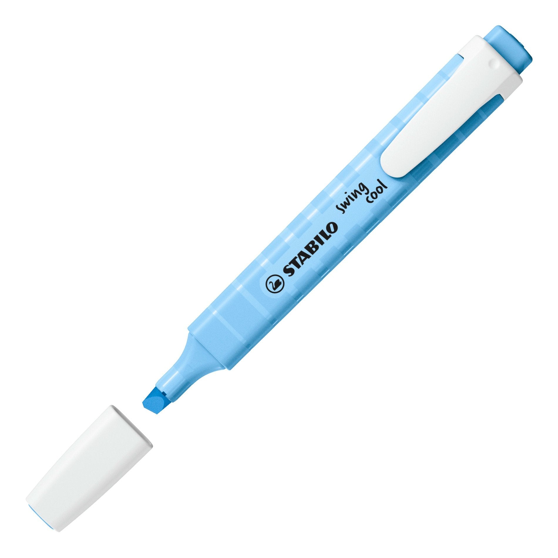 STABILO swing cool Textmarker Set 8 Pastellfarben – Keilspitze, 1–4 mm