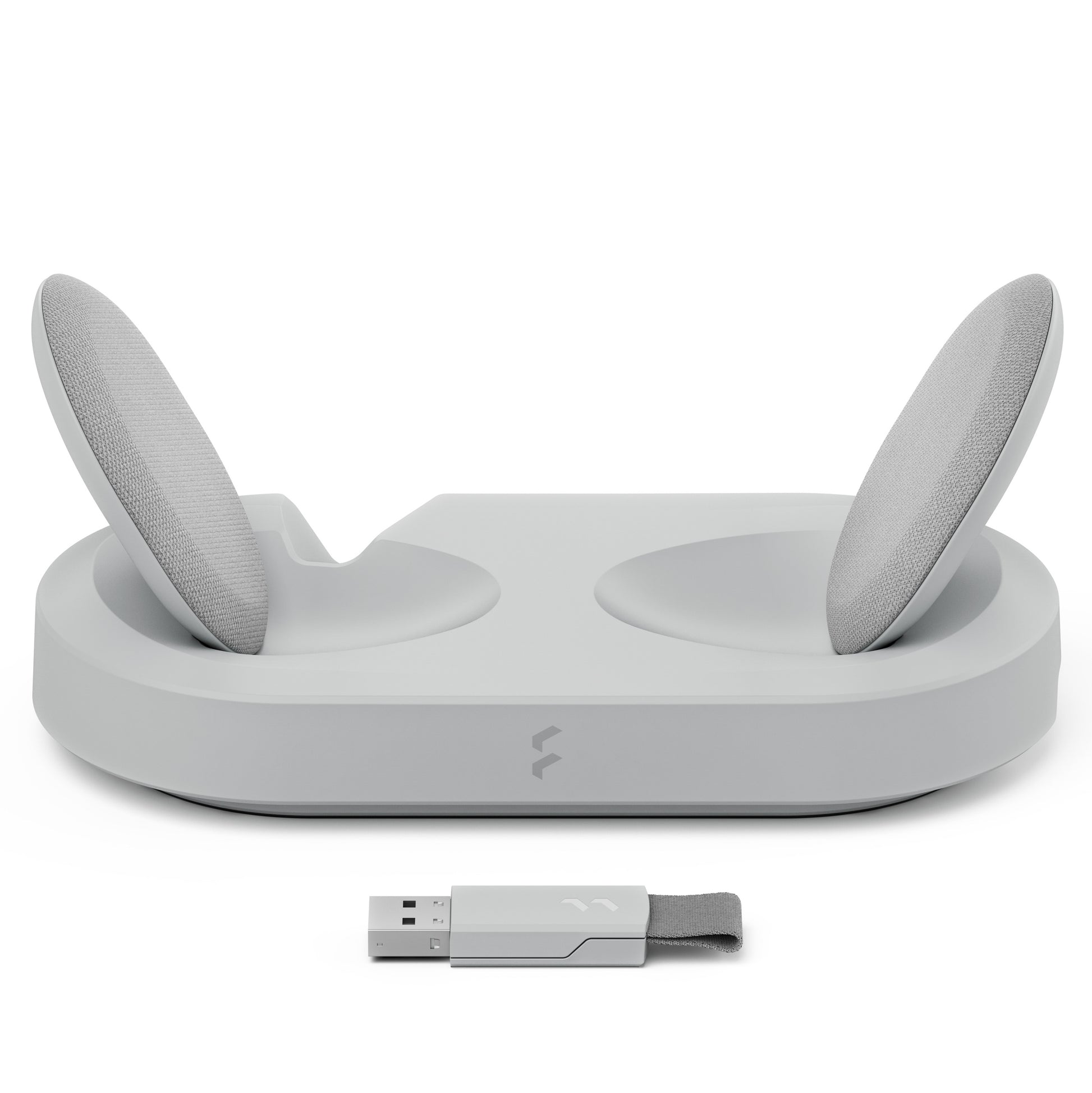 Fractal Design Scape Light Gaming-Headset – On-Ear, Stereo, Kabel (USB-C) + BT, mit Ladestation, Grau