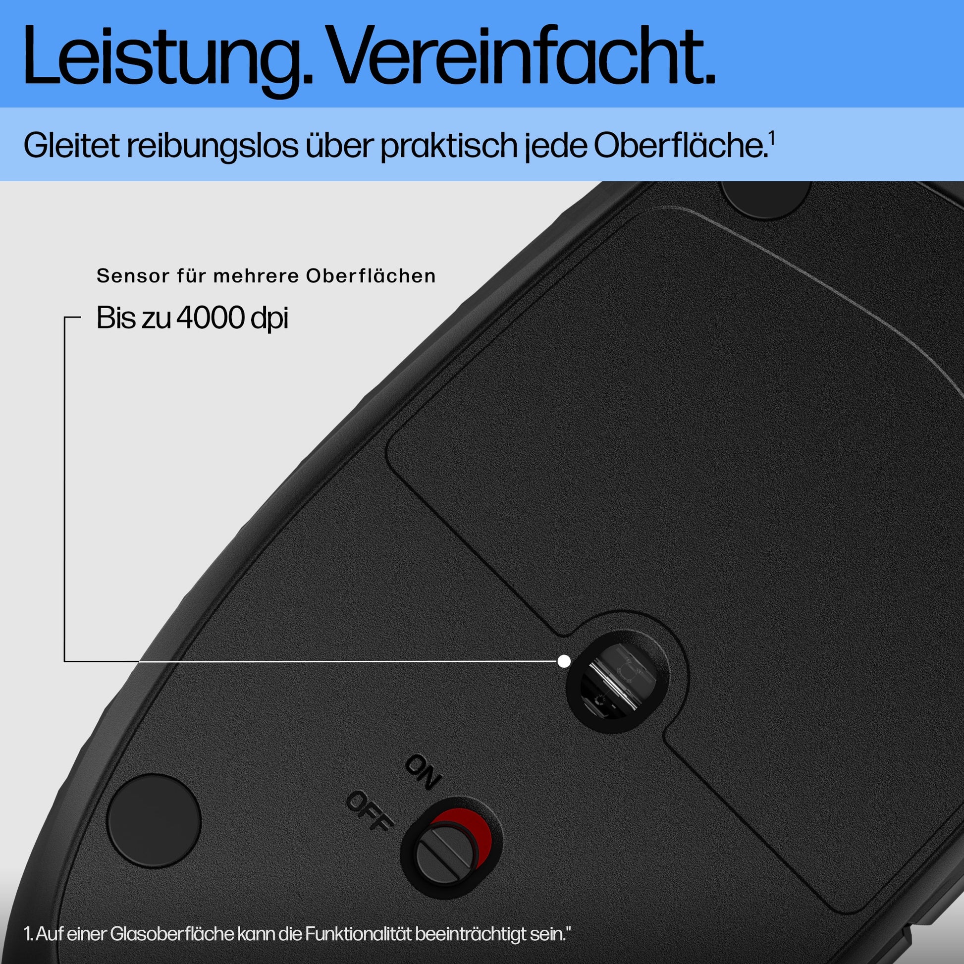HP 425 Maus – kabellos, programmierbar