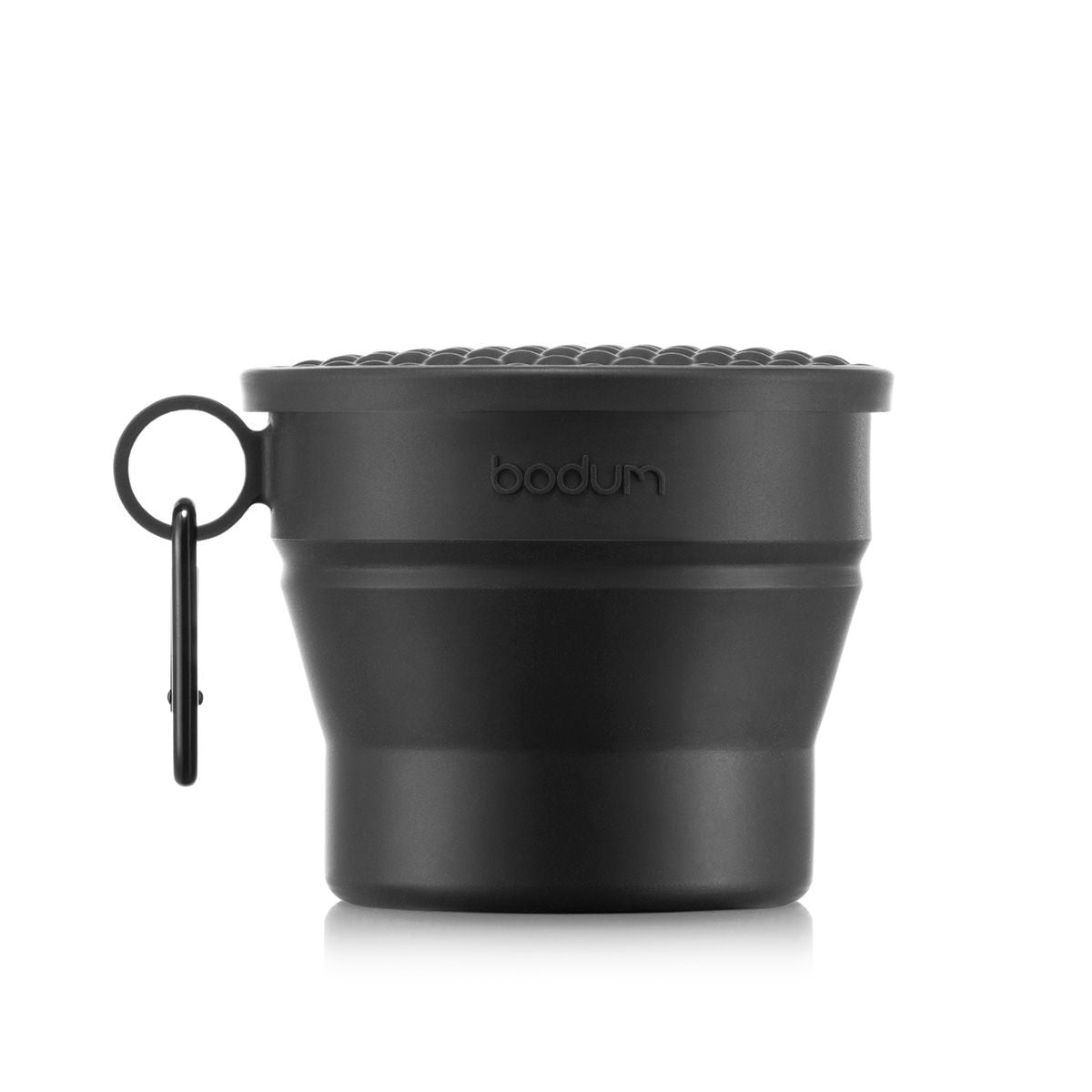 Bodum Becher K12060-01S – 300 ml, Ø 12,2 cm, H 10,0 cm, Silikon, mit Deckel, zusammenklappbar, BPA-frei