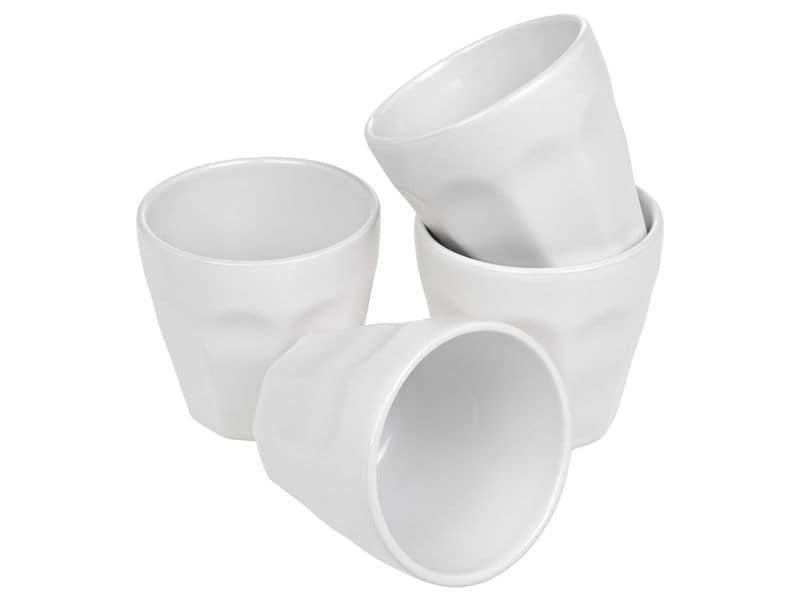 Furber. Furber Espressotasse – 4er Set, 90 ml, Ø 6,5 cm, Porzellan, Weiss, spülmaschinenfest, mikrowellenfest
