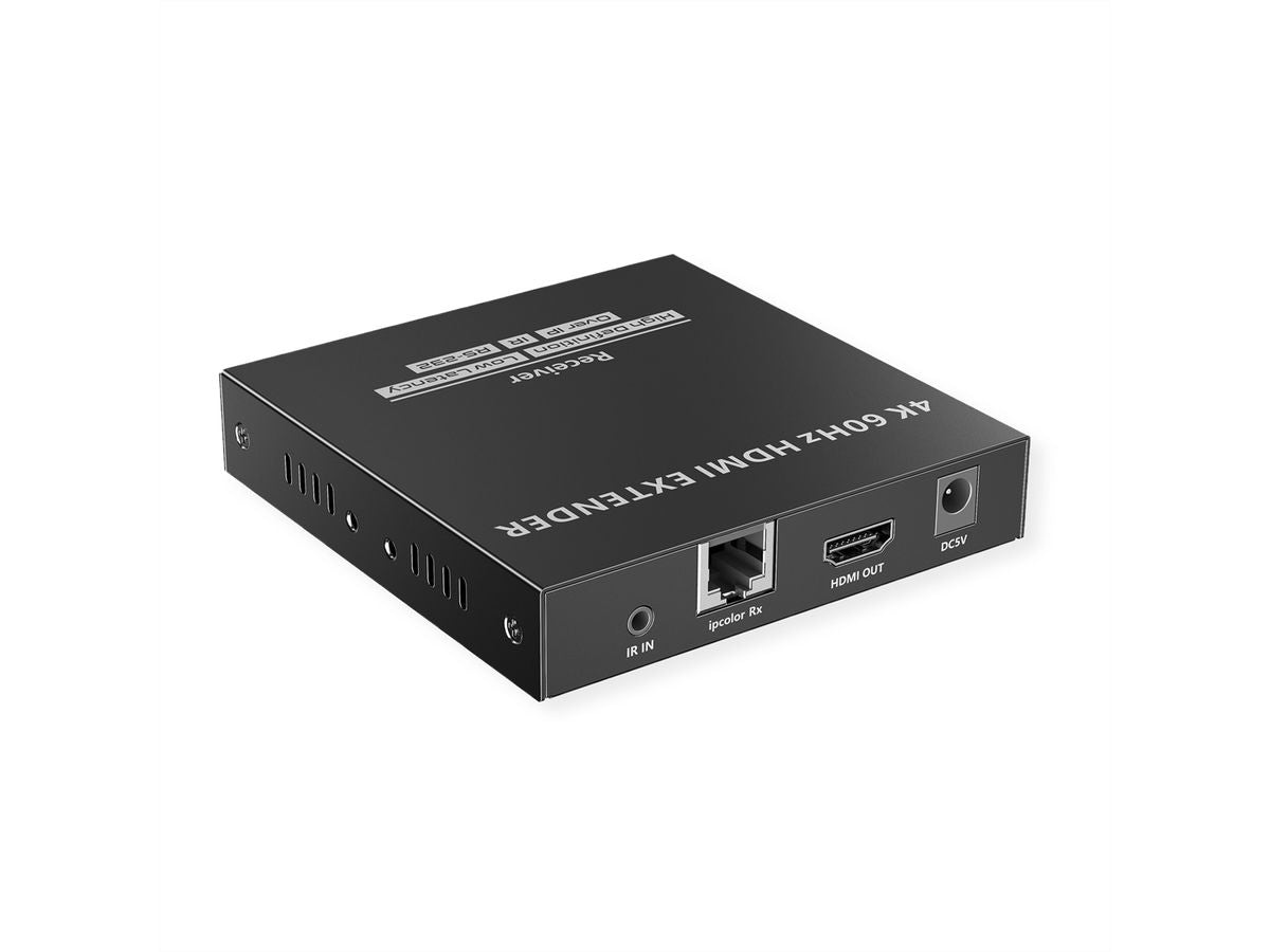 VALUE HDMI-Verlängerung über IP – bis 120 m, 4K (3840 × 2160) @ 60 Hz, 2× HDMI, RS-232/IR, HDCP 1.4/2.2