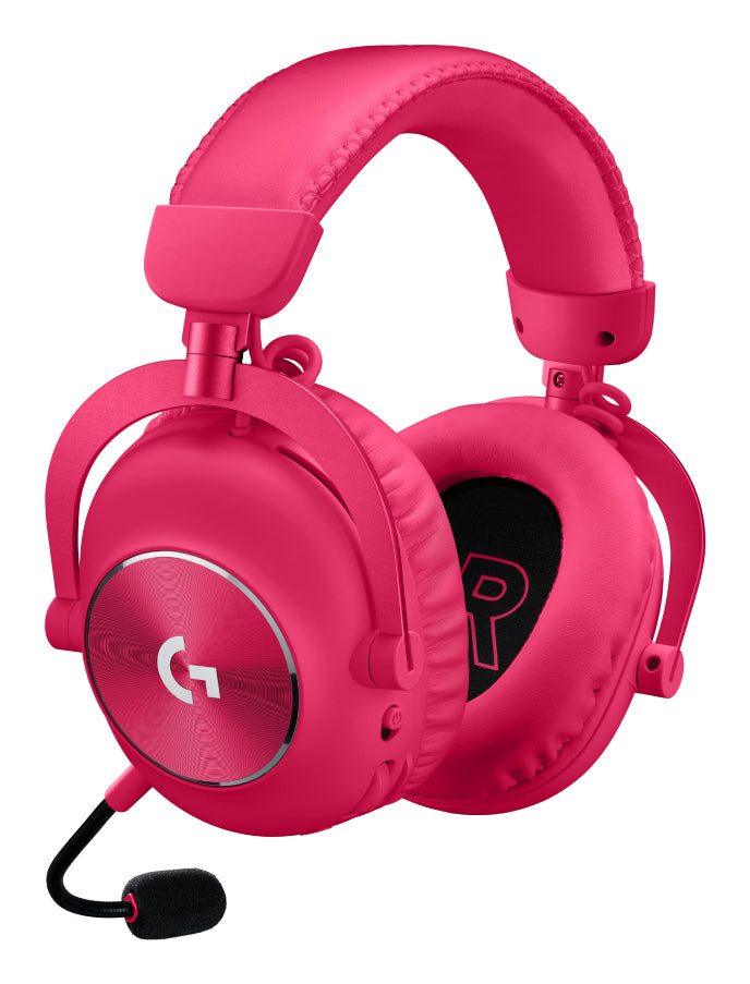 Logitech G PRO X 2 LIGHTSPEED Gaming-Headset – Over-Ear, Stereo, Kabel + BT, mit USB-A-Dongle, Magenta