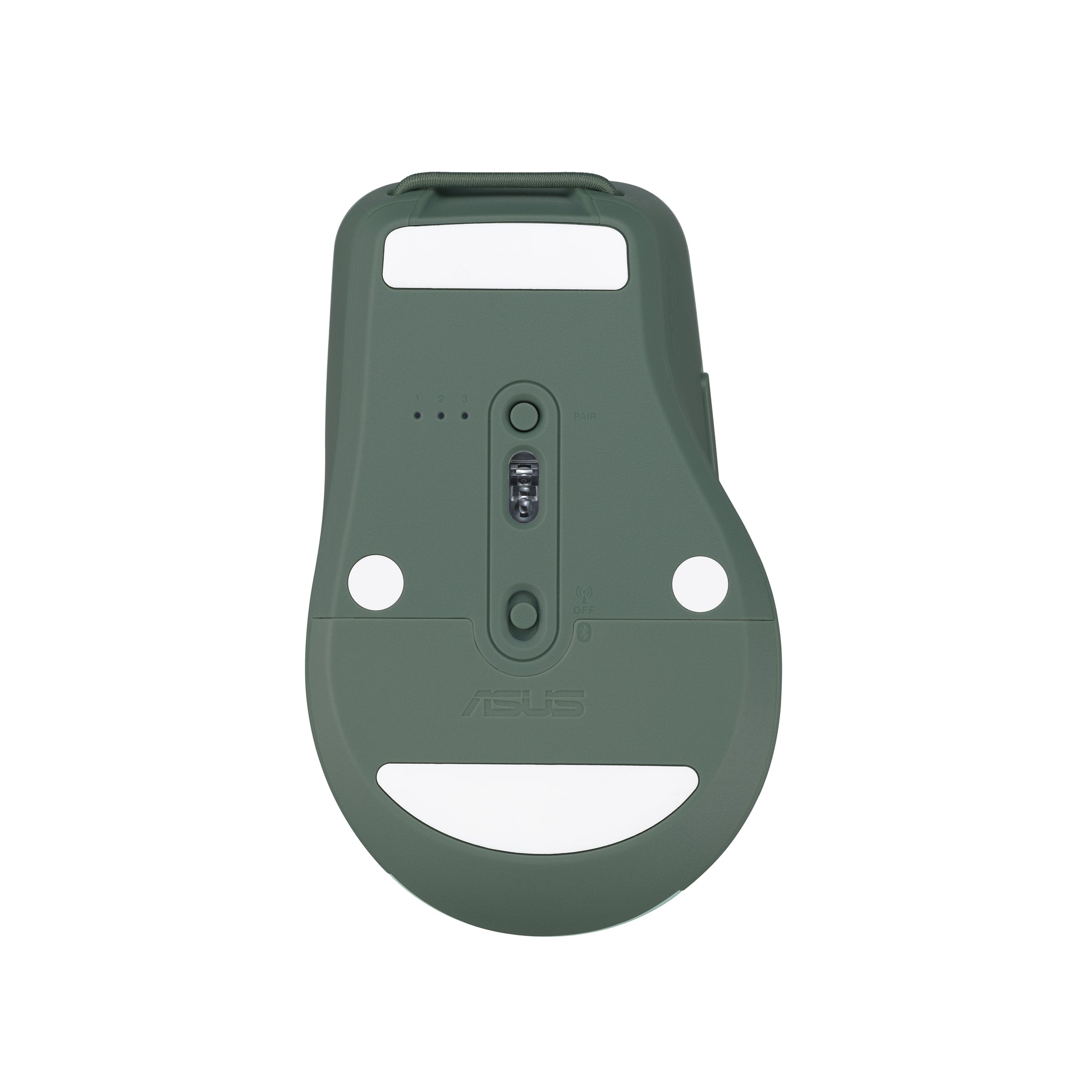 ASUS Smarto MD200 Silent Plus – Maus – Kabellos (Bluetooth/2,4 GHz), 4200 DPI, beidhändig, Grün