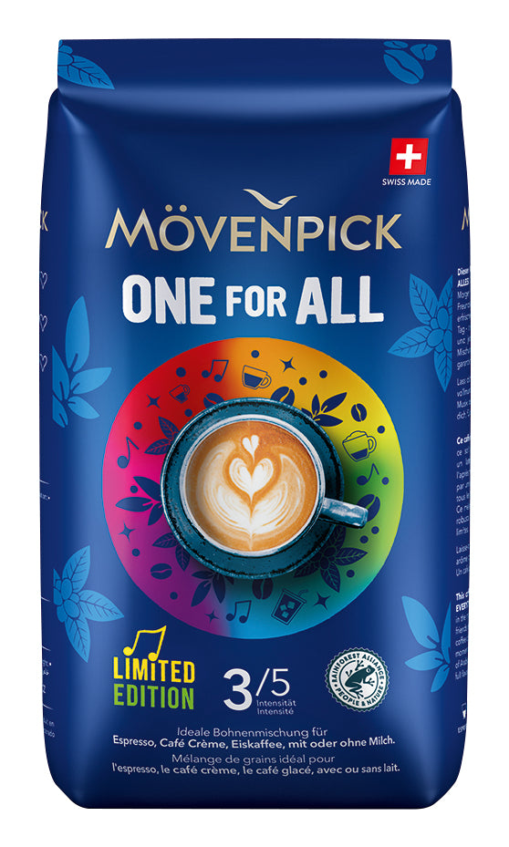 Mövenpick One for All – Bohnenkaffee – Arabica/Robusta, Intensität 3, 1 kg