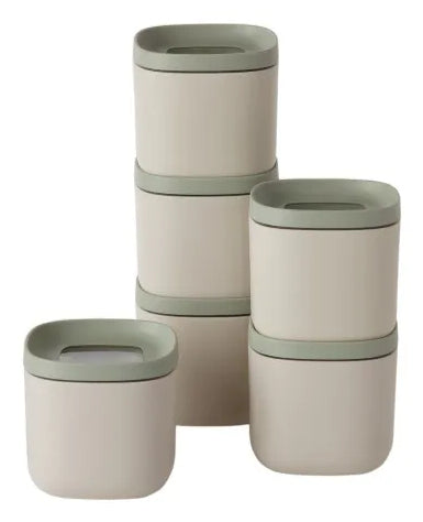 BergHOFF Vorratsdose 160 ml, 6-teilig, Kunststoff (SAN), Grün