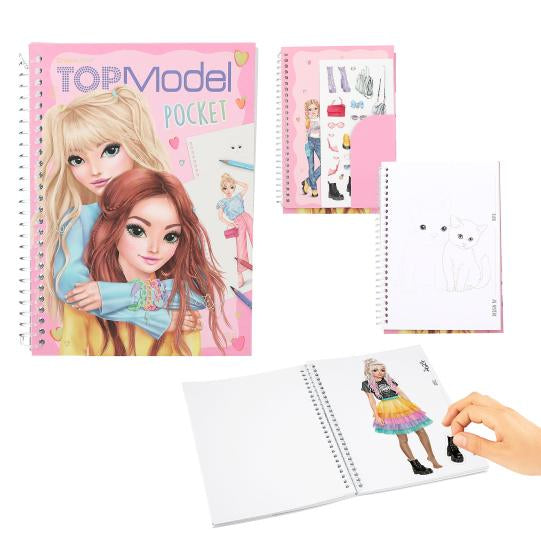 Depesche Malbuch – 13 × 17 cm – 120 Seiten – mit Aufklebern & Buntstiften