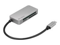 Sandberg Multi Card Reader Pro Kartenleser – CF, SD, microSD, USB-C, USB 3.2 Gen 1 (5 Gbit/s) – Schwarz