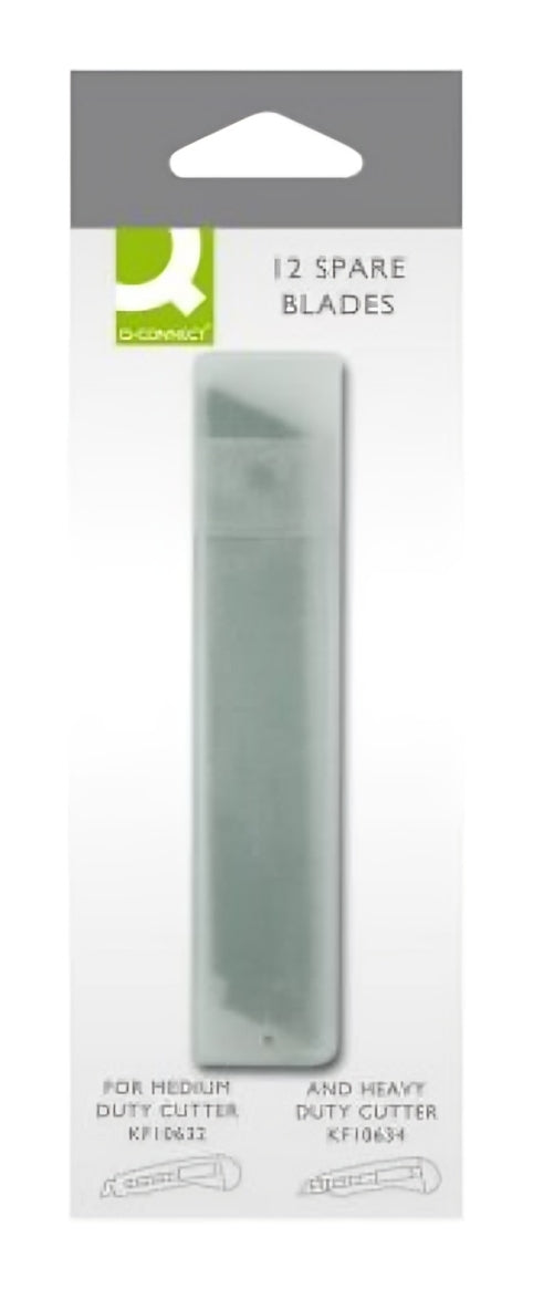 Q-CONNECT Ersatzklingen – 18 mm, silber, 12 Stück