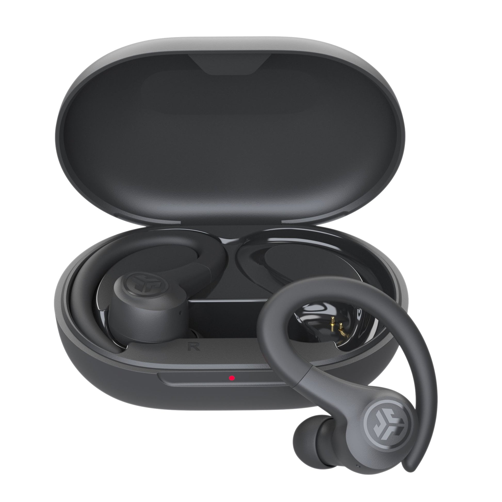 JLab Go Air Sport Ohrbügel True Wireless – mit Ladecase, Graphit, BT 5.1