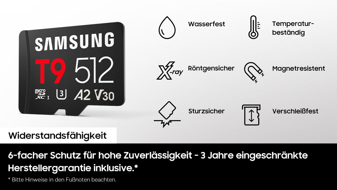 Samsung T9 microSDXC 256 GB – UHS-I, U3, V30, A2, 200/130 MB/s