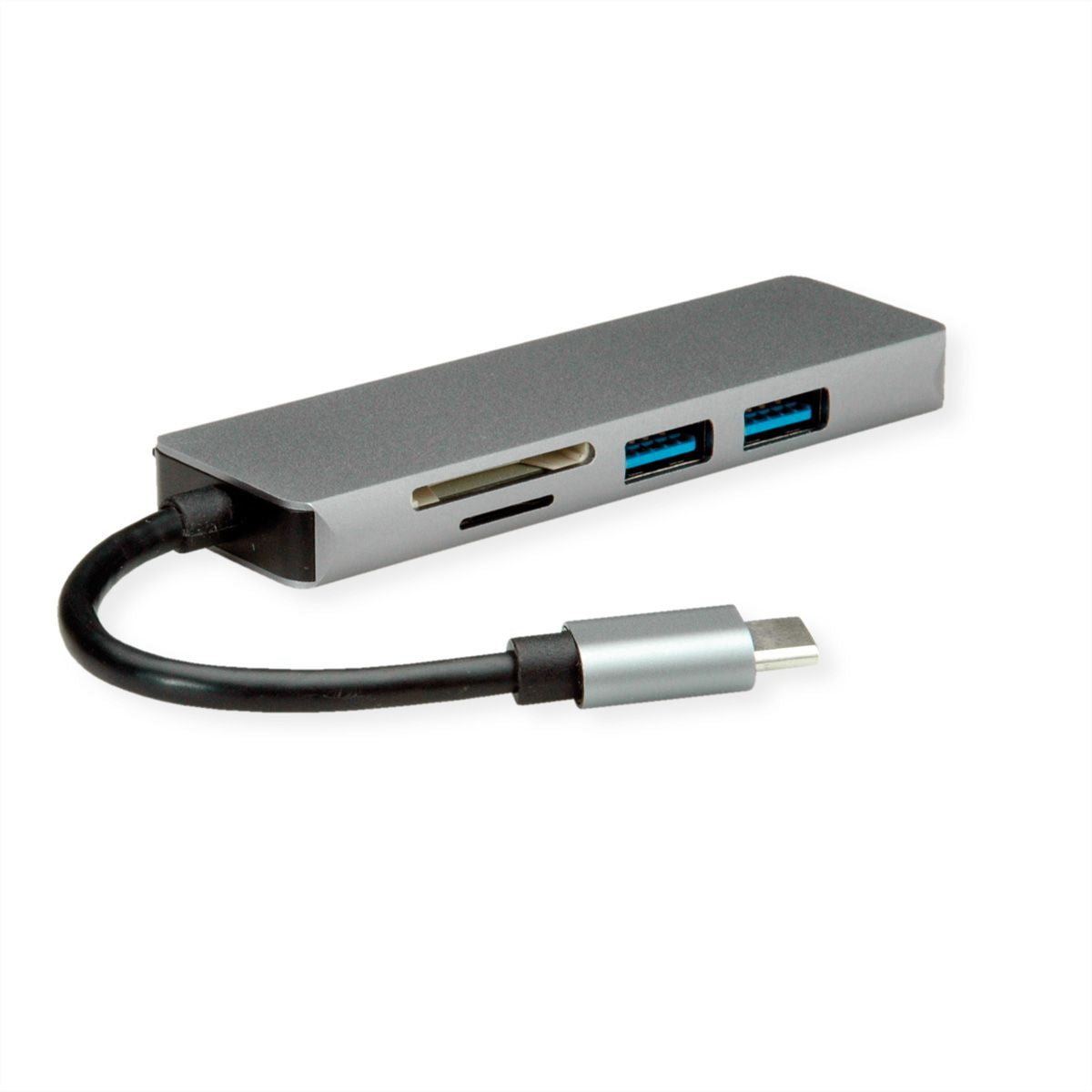 ROLINE Dockingstation – USB-C, HDMI, 2× USB-A, SD/microSD, für Windows/Mac