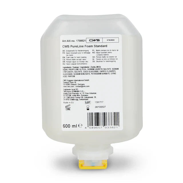 Cws Schaumseife PureLine – Magnolie – 8 × 600 ml