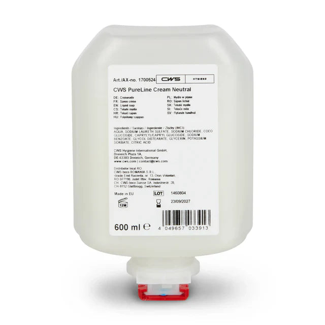 Cws Handseife Flüssig PureLine Cream Neutral – 8 × 600 ml