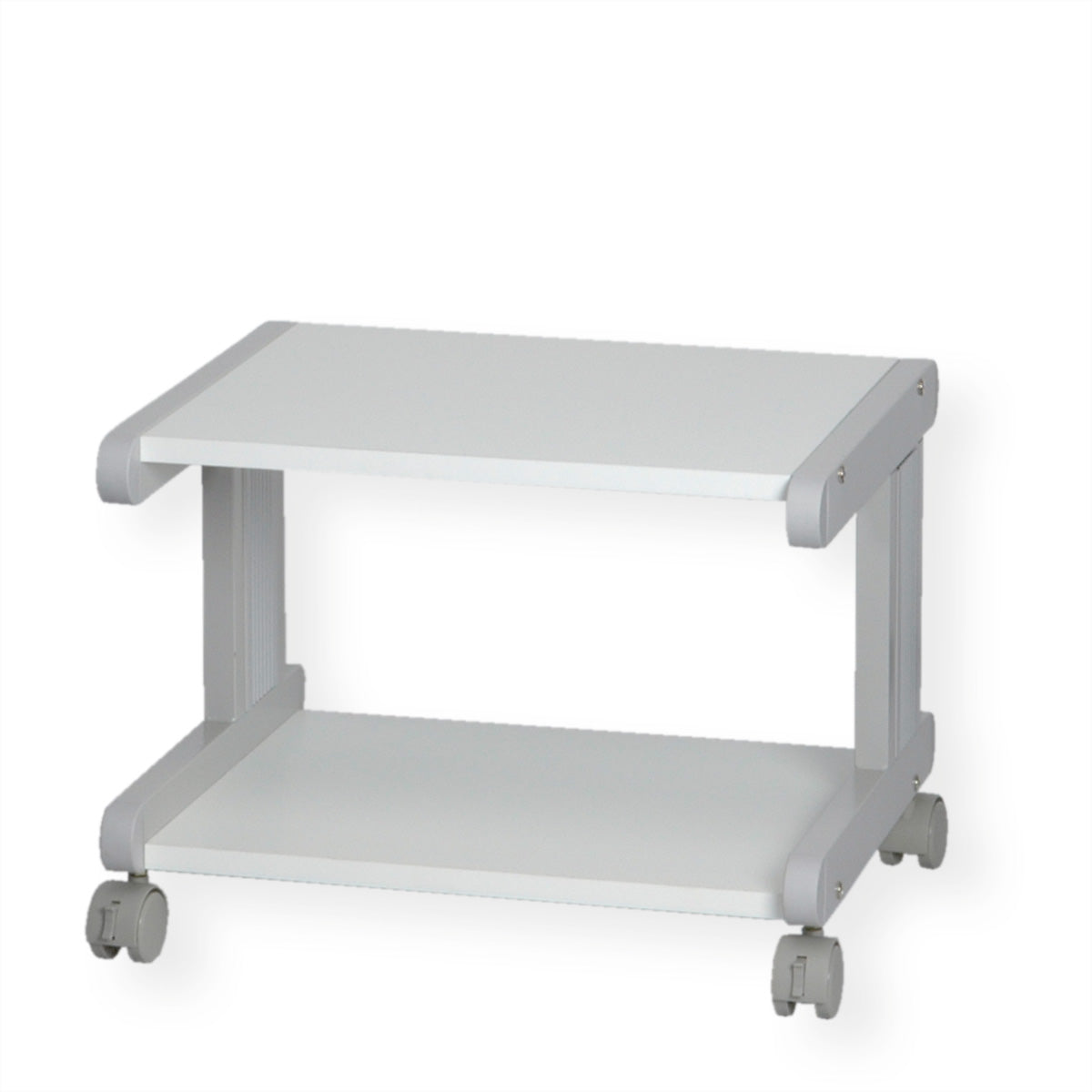 ROLINE Laptop-/Gerätewagen, 46 × 39 cm, 30 kg, lichtgrau/weiss, Metallgestell, 4 Rollen (2 feststellbar)