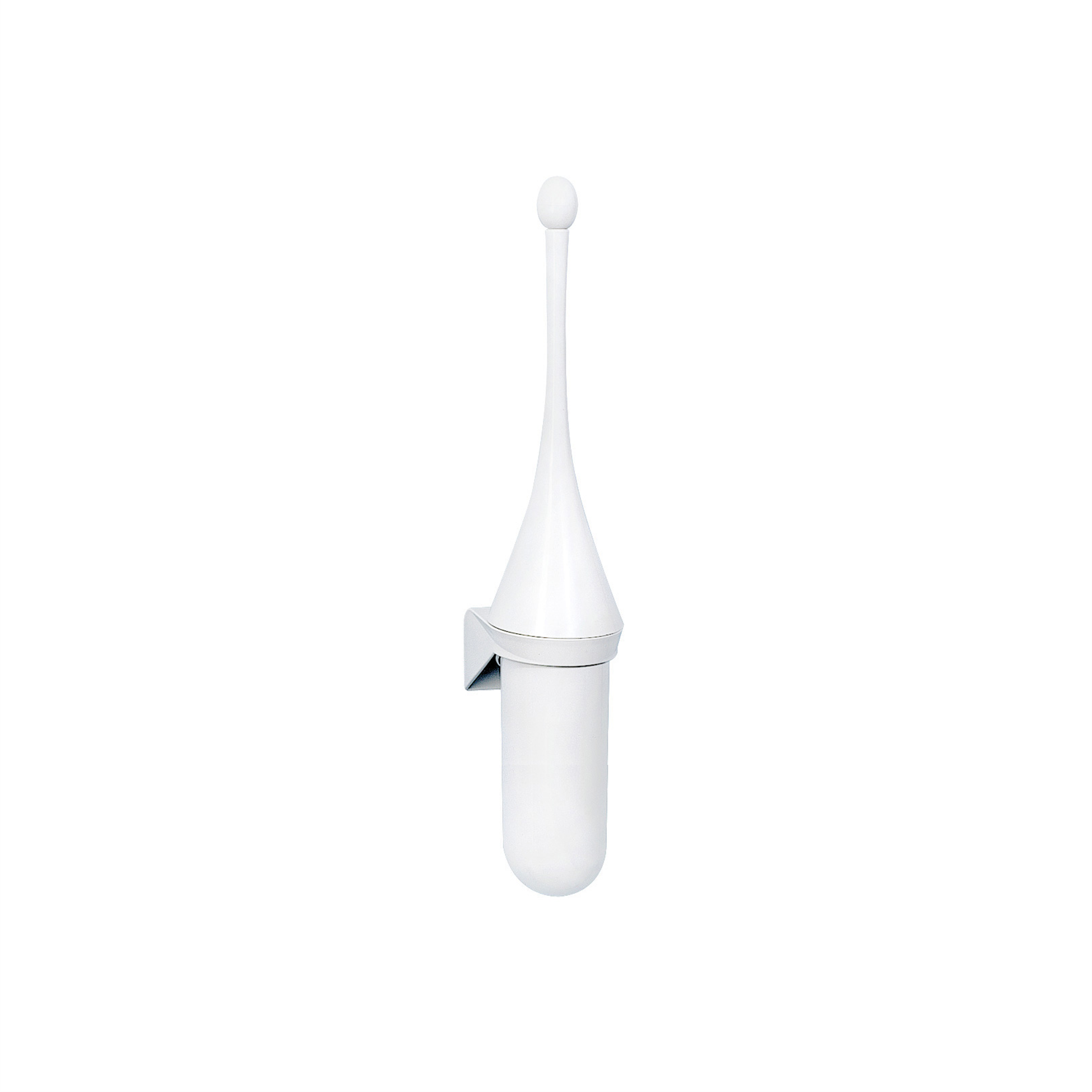 Clear+ WC-Bürstenset – Polypropylen/ABS, wandmontiert, zum Bohren, klebend, mit Geruchs- und Sichtschutz