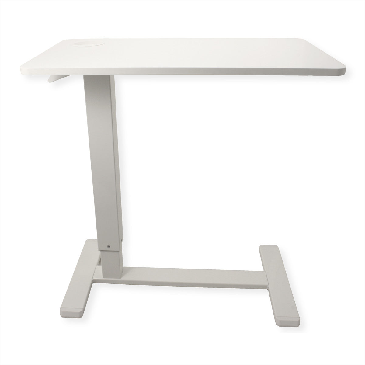 ROLINE Höhenverstellbarer Tisch, 70 × 40 cm, Gasfeder, 64–99 cm, 7 kg, Weiss
