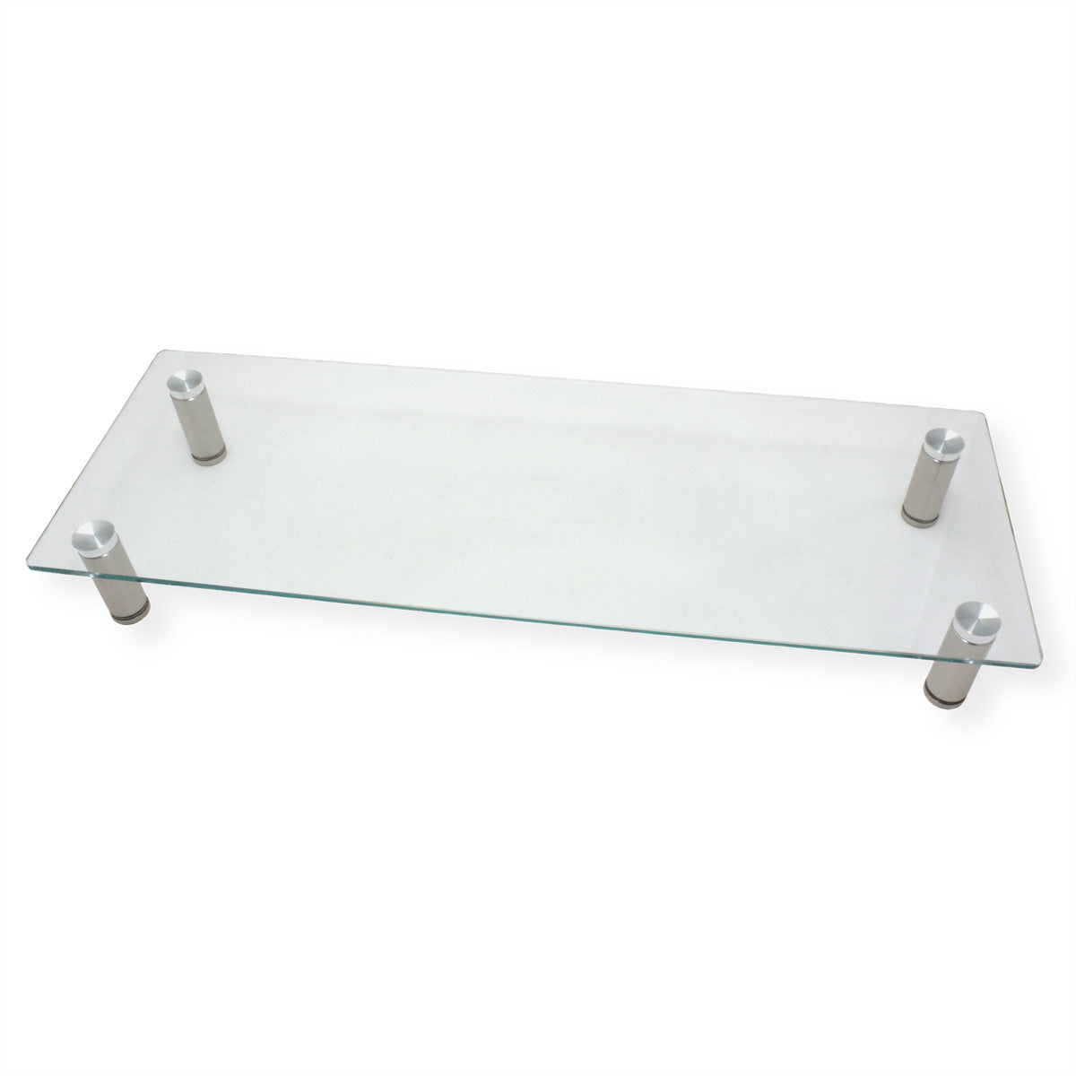 ROLINE Monitor-Tischständer – freistehend – 1 Monitor – bis 20 kg/Monitor – höhenverstellbar – transparent