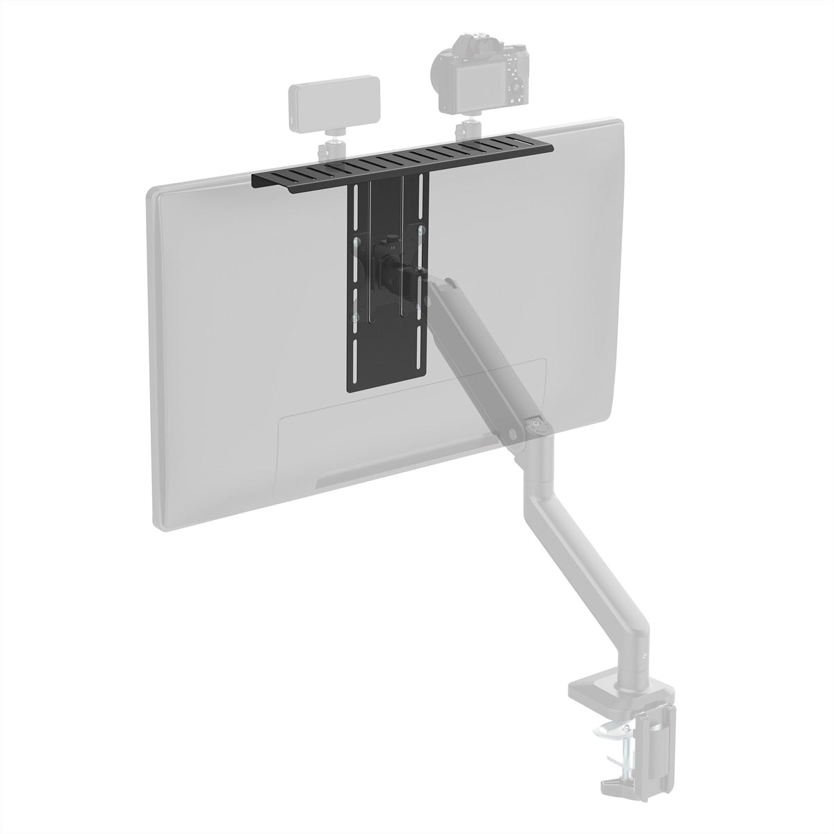ROLINE All-in-one Geräteablage – VESA-Adapterplatte – 1 Monitor – bis 3 kg/Monitor – für VESA 100×100 mm