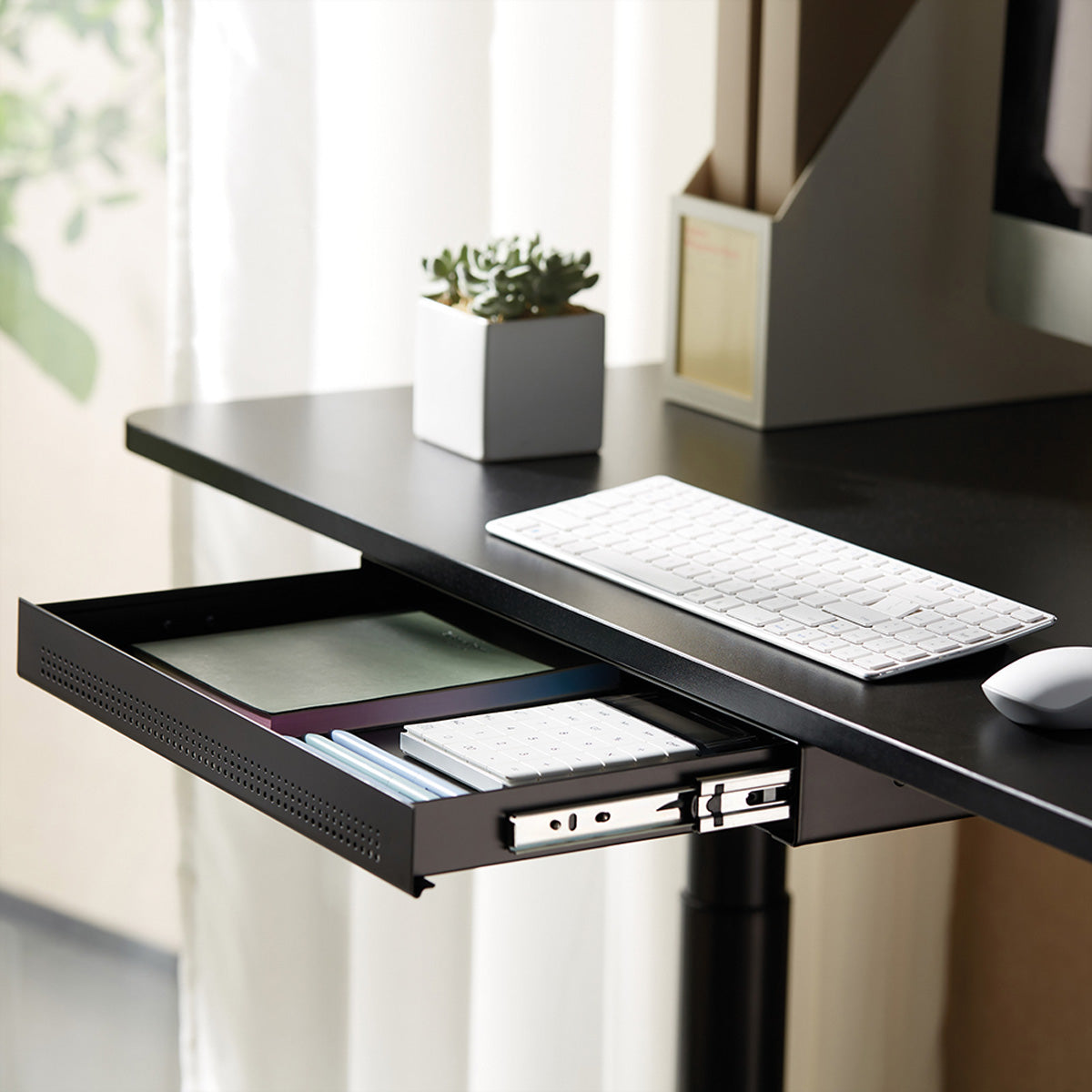 ROLINE Schublade – für Tischplatten ab 18 mm, schwarz