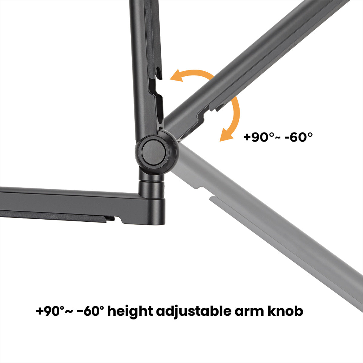 ROLINE Mikrofonständer (Auslegerarm) – Aluminium, Tragkraft 0,5 kg, Tischstärke 10–60 mm, Schwarz