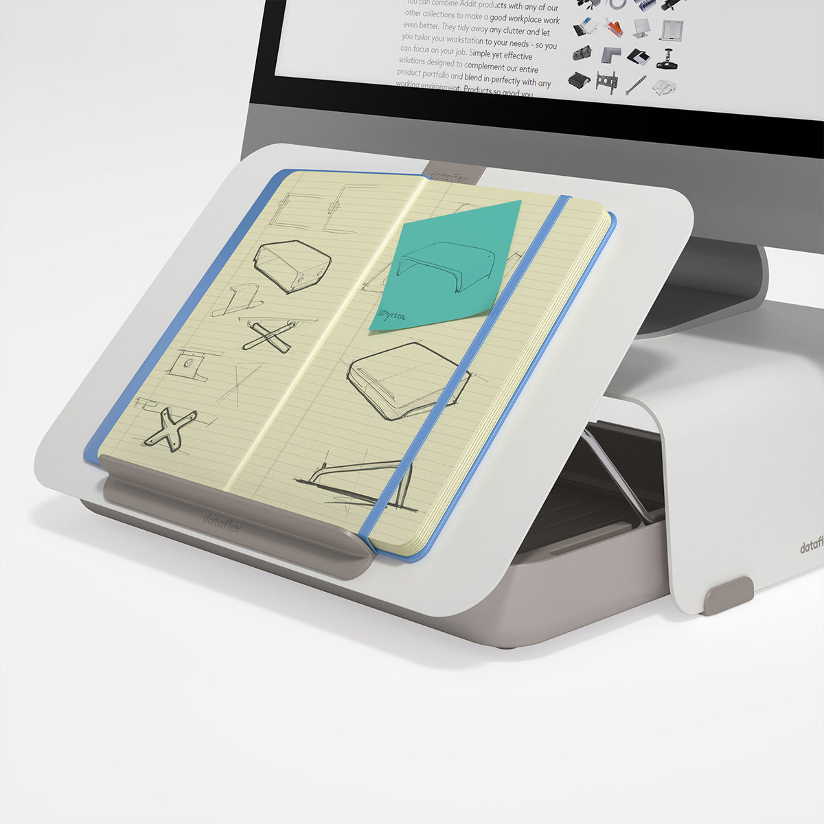 Dataflex Addit Bento – Monitor-Tischständer – freistehend – bis 20 kg/Monitor – höhenverstellbar