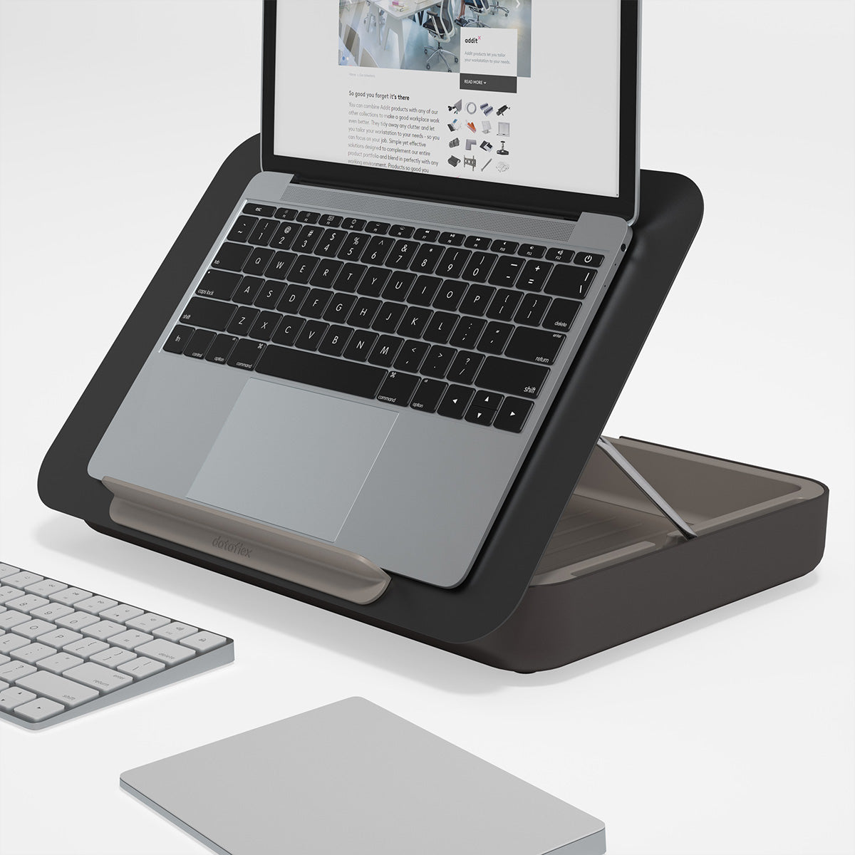 Dataflex Laptop-Ständer – für Notebooks bis 15" – höhenverstellbar, 6 kg Traglast – Schwarz