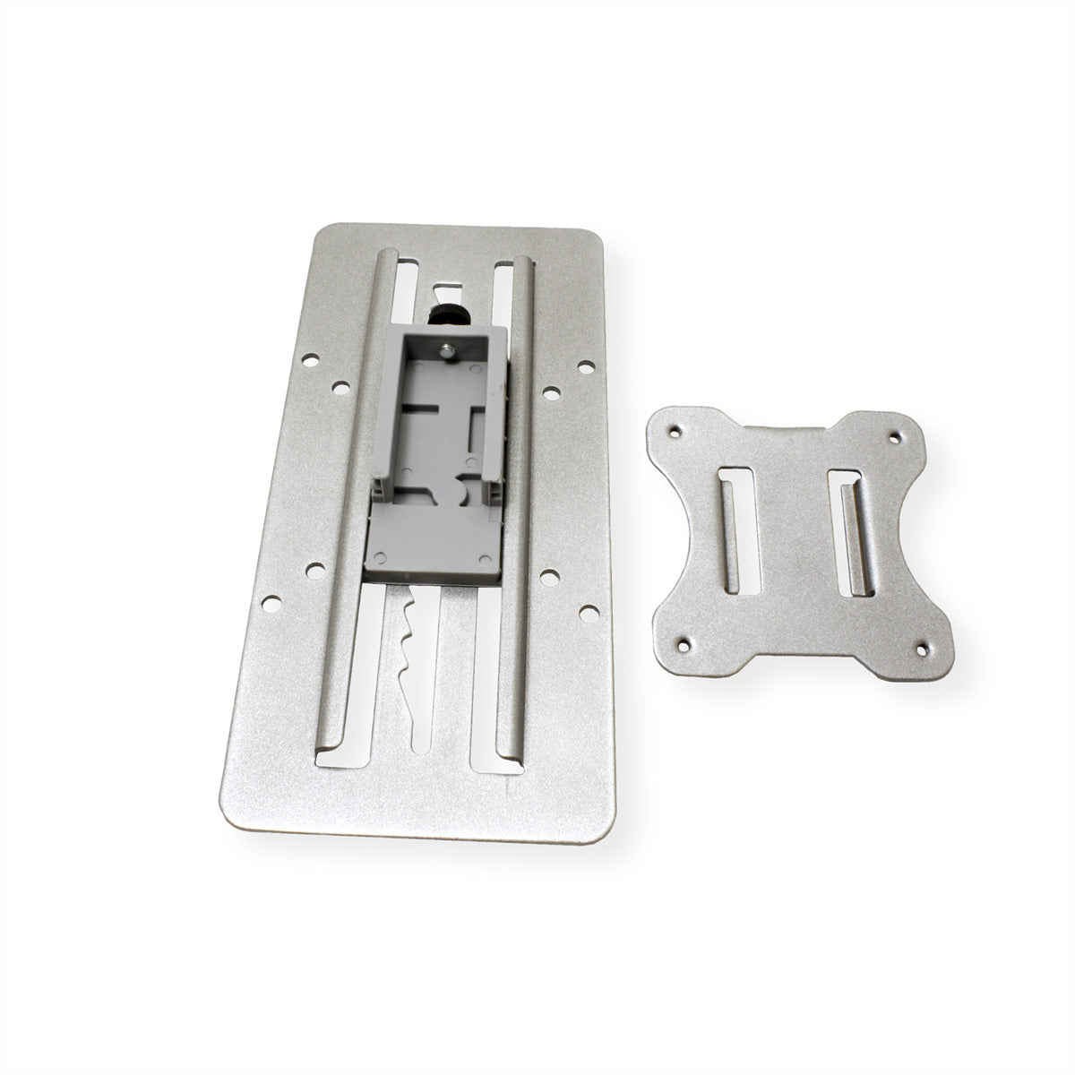ROLINE VESA-Adapterplatte – bis 27" – VESA 75×75/100×100 mm – bis 8 kg/Monitor – höhenverstellbar – silber