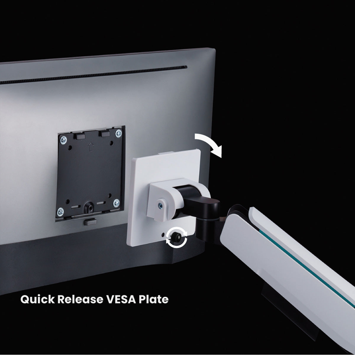 ROLINE Monitorarm Tischhalterung – Klemme/Durchführung – 1 Monitor – 17–49" – VESA 75×75/100×100 mm