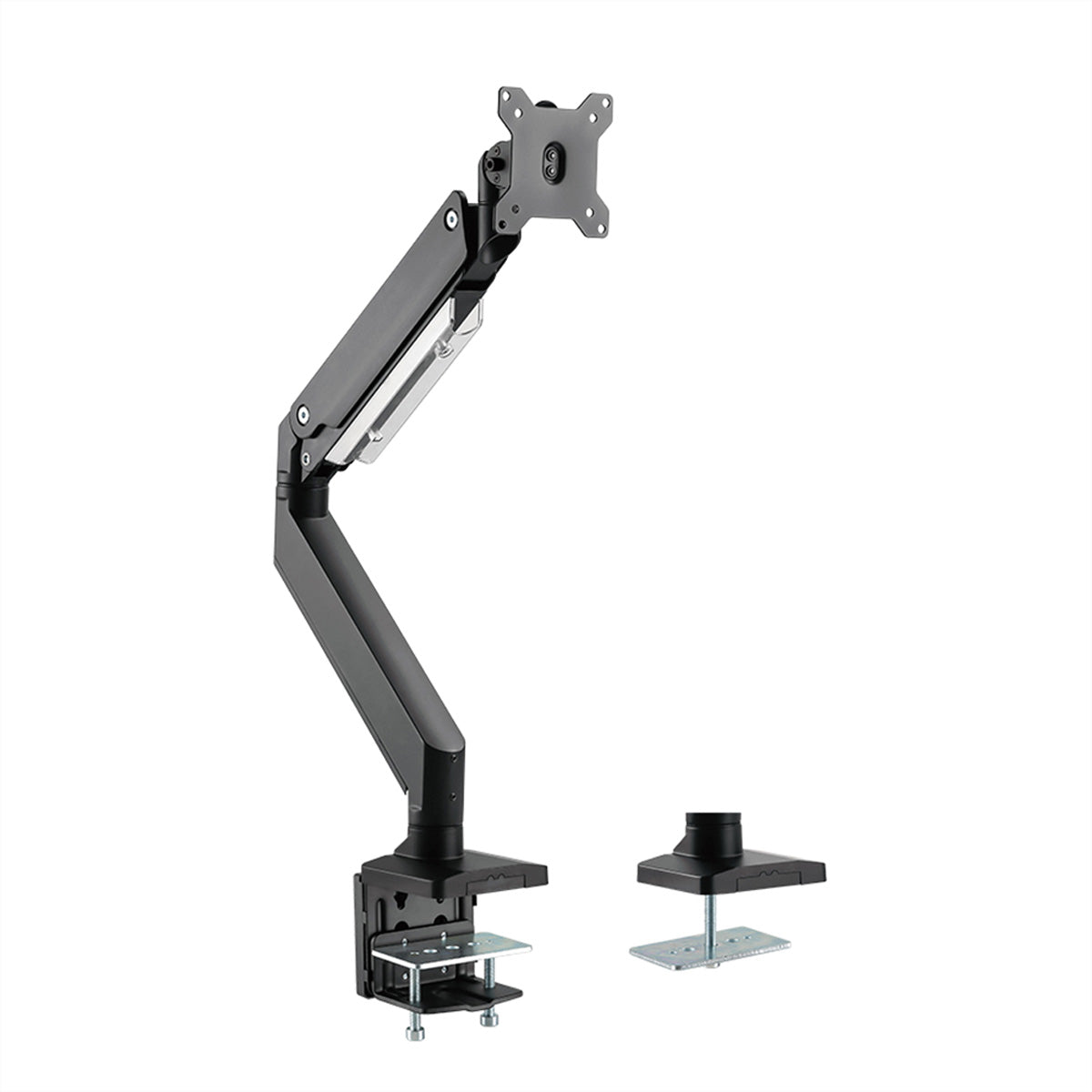 ROLINE Monitorarm Tischhalterung – 1 Monitor – 17–49" – VESA 75×75/100×100 mm – bis 18 kg/Monitor – Gasfeder