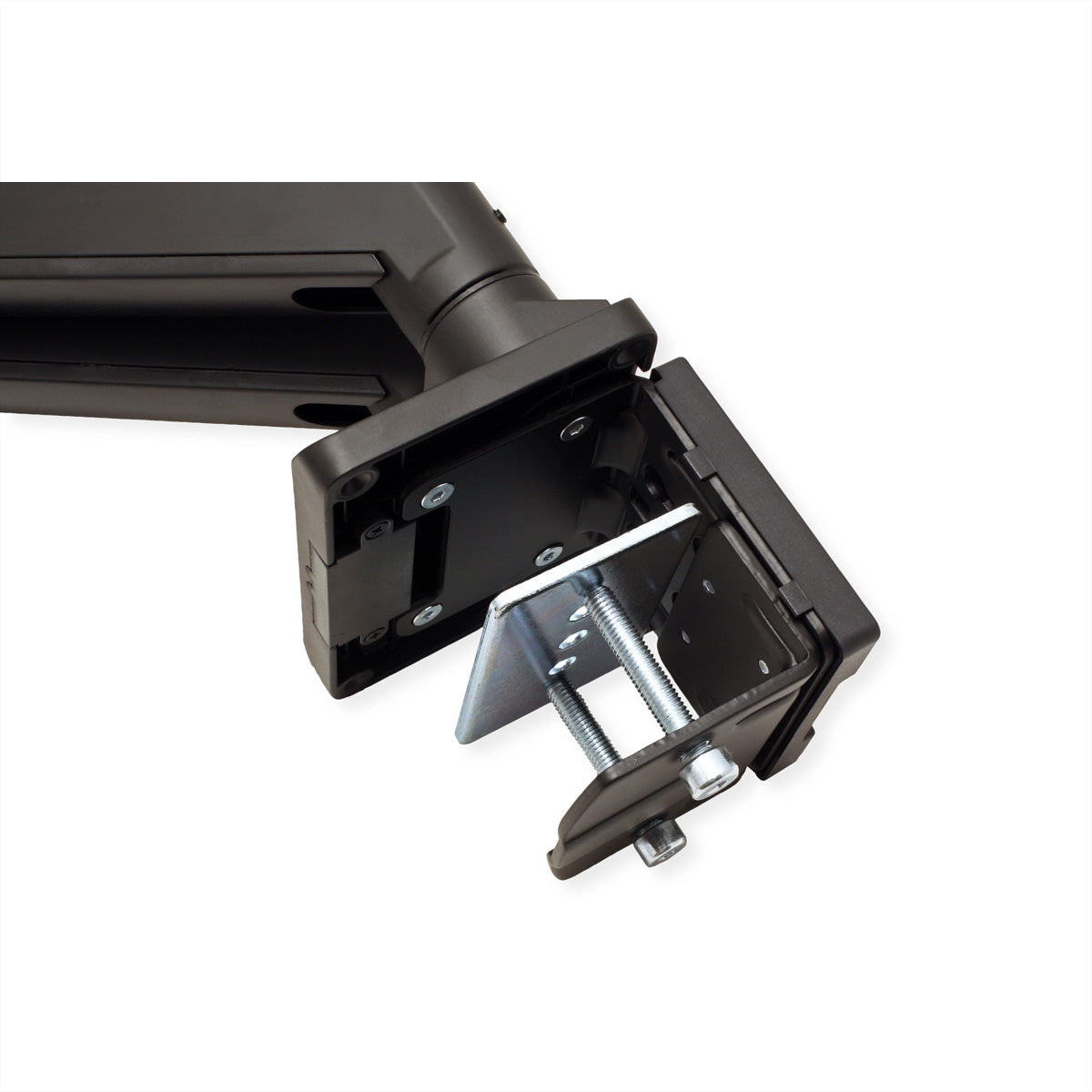 ROLINE LCD-Doppelarm – Monitorarm Tischhalterung – Klemme/Durchführung – 2 Monitore – bis 35" – VESA 75×75/100