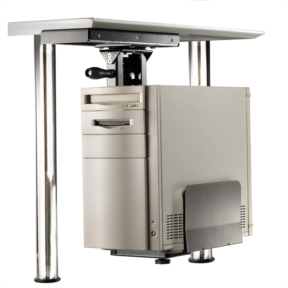 ROLINE CPU-Halterung (Untertisch) – bis 30 kg, silber, Stahl