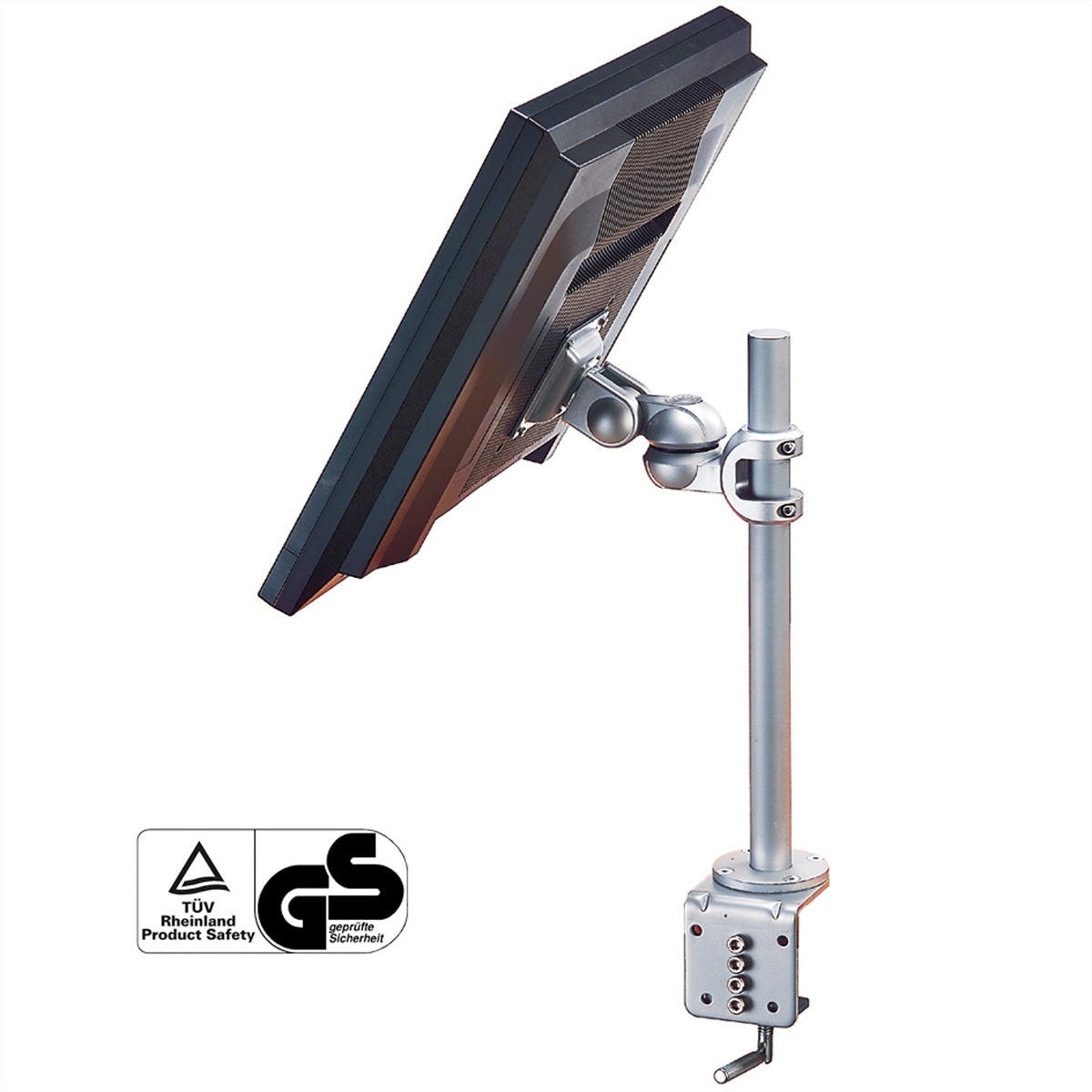 ROLINE Monitorarm Tischhalterung – 1 Monitor – VESA 75×75/100×100 mm – bis 12 kg/Monitor – höhenverstellbar