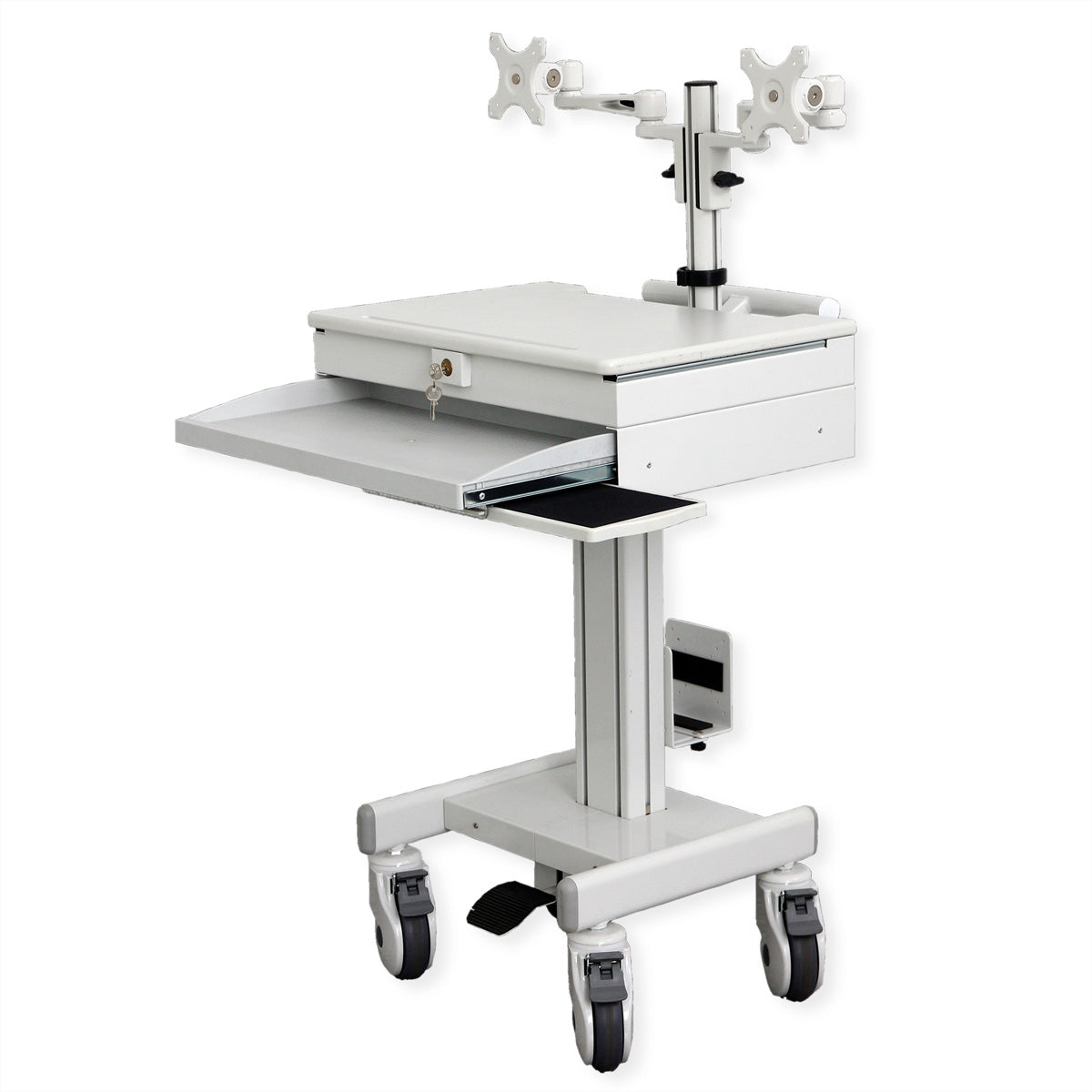 ROLINE Sitz-/Steh-Workstation – 2 Monitore – VESA 75×75/100×100 mm – bis 6 kg/Monitor – höhenverstellbar