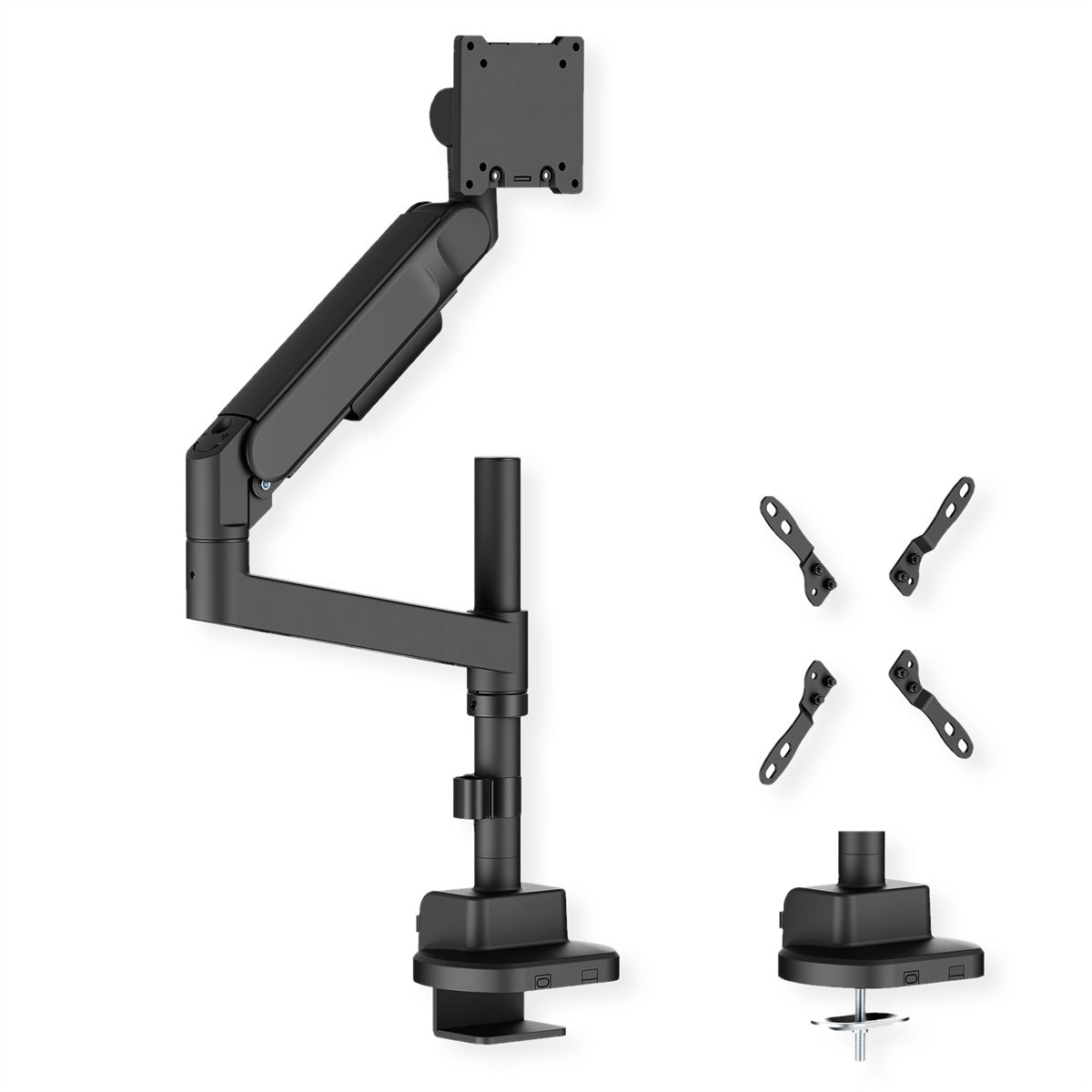 ROLINE Monitorarm Tischhalterung – 24–57" – VESA 75×75/100×100/200×100/200×200 mm – bis 27 kg/Monitor
