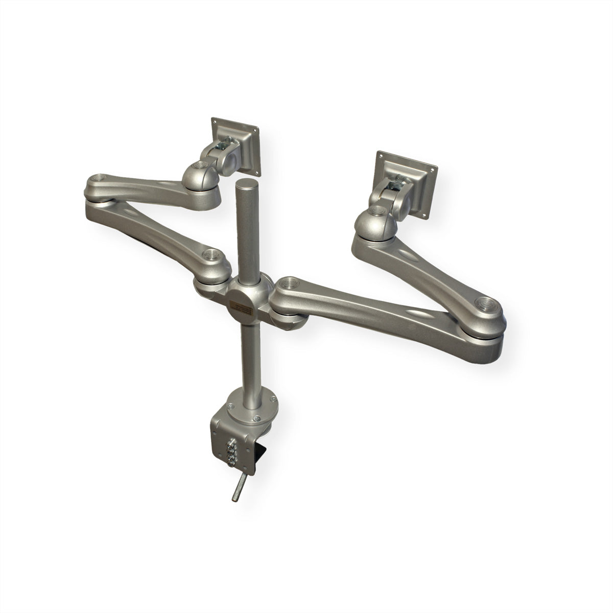 ROLINE Monitorarm Tischhalterung – 2 Monitore – VESA 75×75/100×100 mm – bis 8 kg/Monitor – Silber