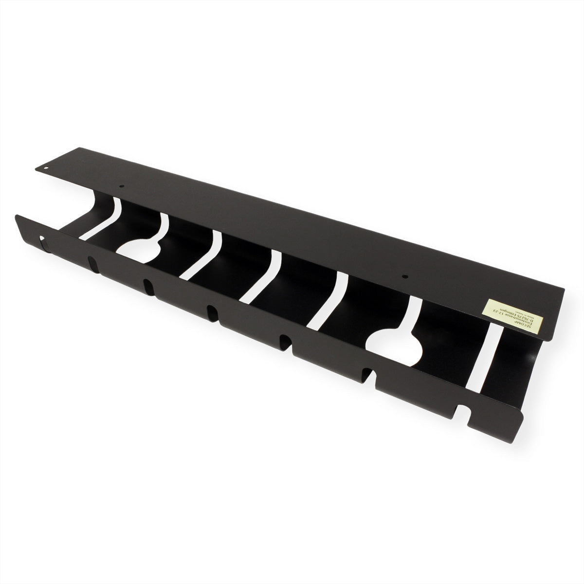 ROLINE Untertisch-Kabelwanne – 530×110×80 mm – Metall – Schwarz, Untertischmontage, 2 Stk.