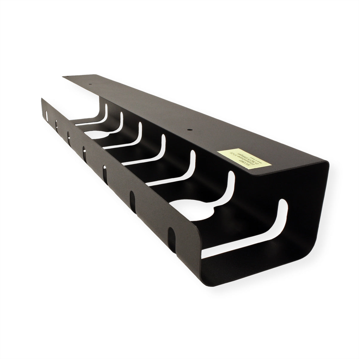 ROLINE Untertisch-Kabelwanne – 530×110×80 mm – Metall – Schwarz, Untertischmontage, 2 Stk.