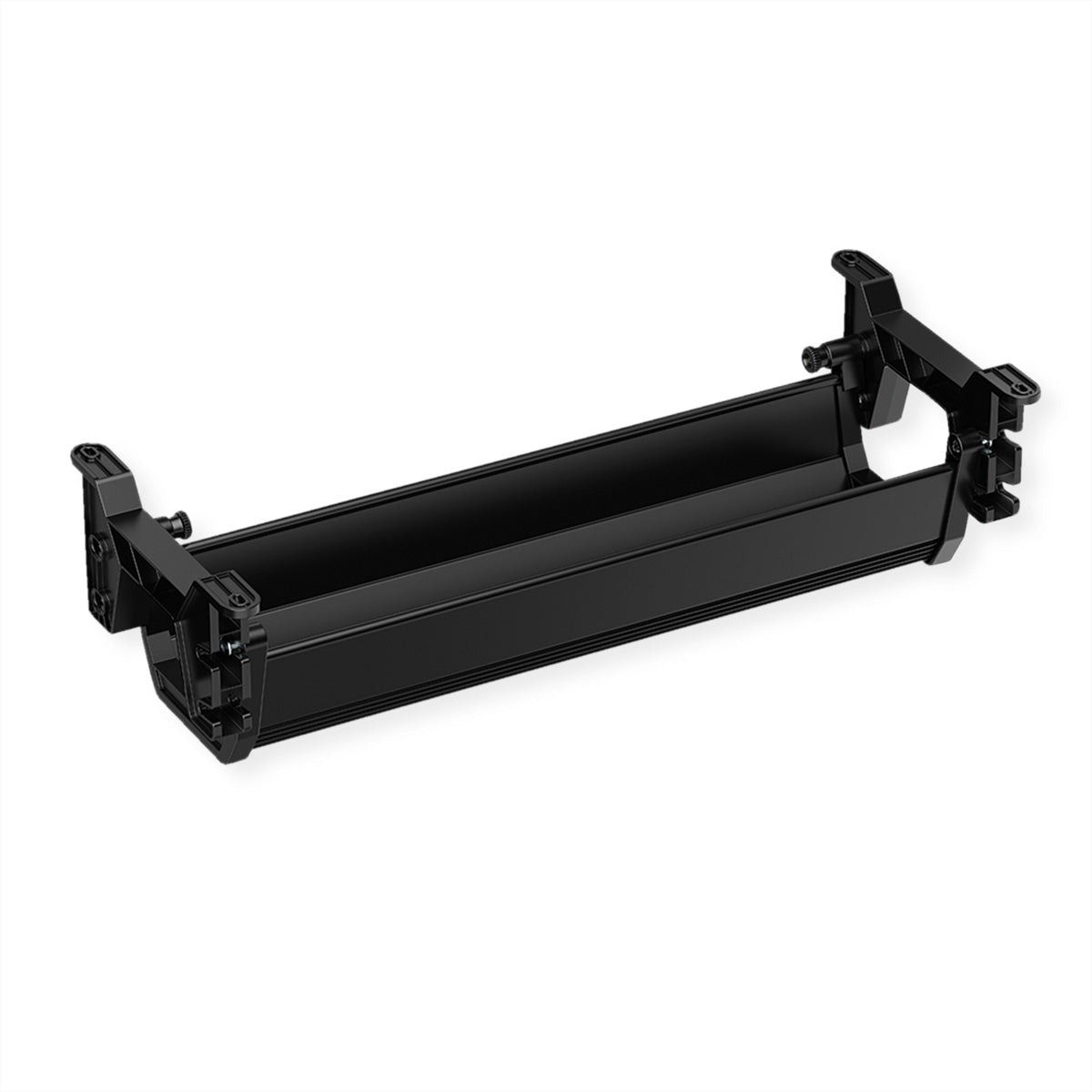 ROLINE Untertisch-Kabelwanne – 182 × 449 × 118 mm – ABS – Schwarz, Traglast 5 kg