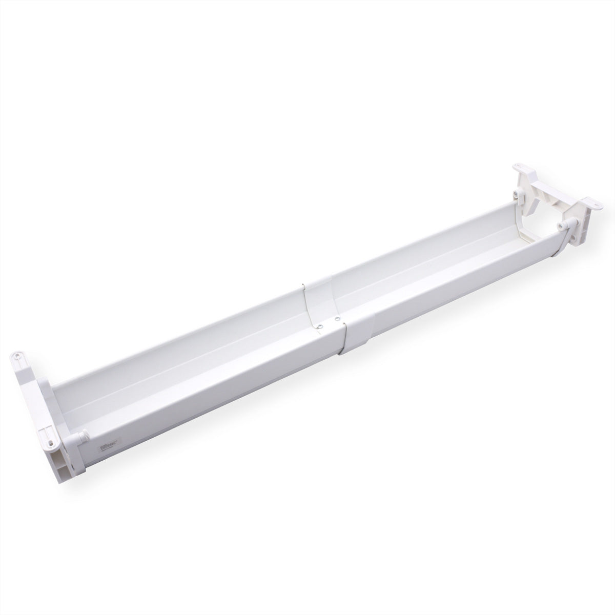 ROLINE Easy2Open Untertisch-Kabelwanne – 182 × 858 × 118 mm – ABS – Weiss, Untertischmontage, 5 kg Traglast