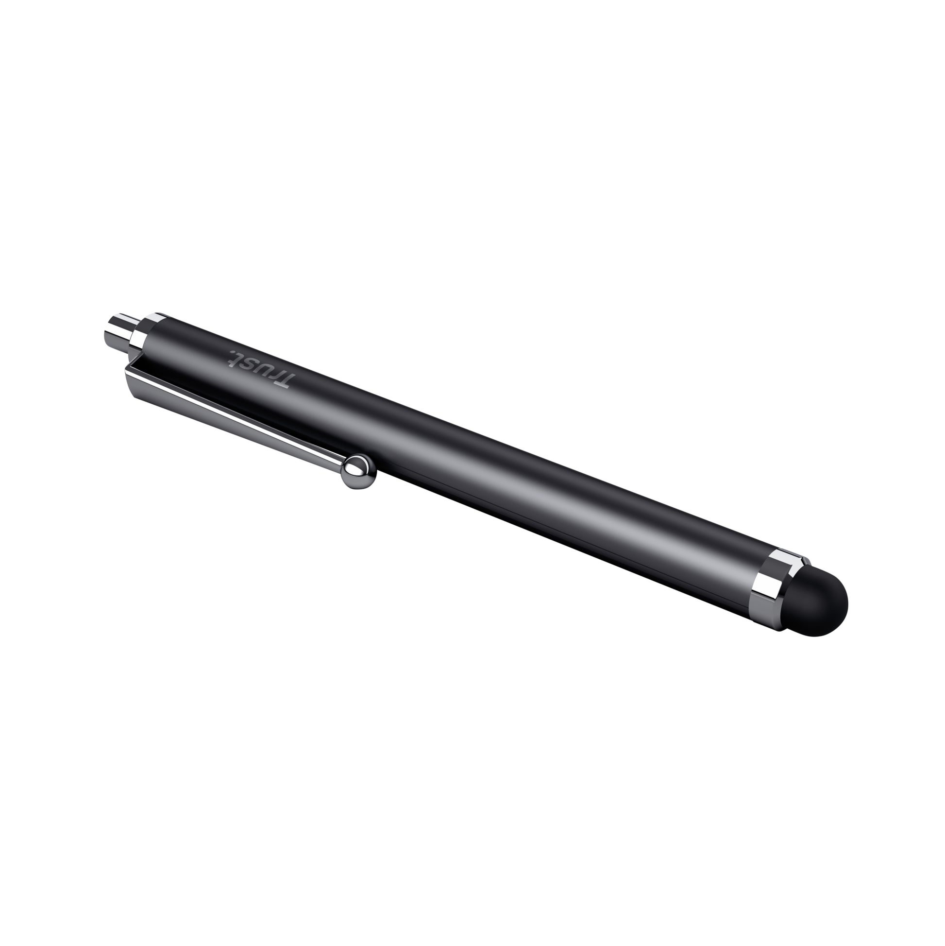 Trust Eingabestift für Tablets und Touch-Geräte – weiche Gummispitze, mit Clip – Schwarz