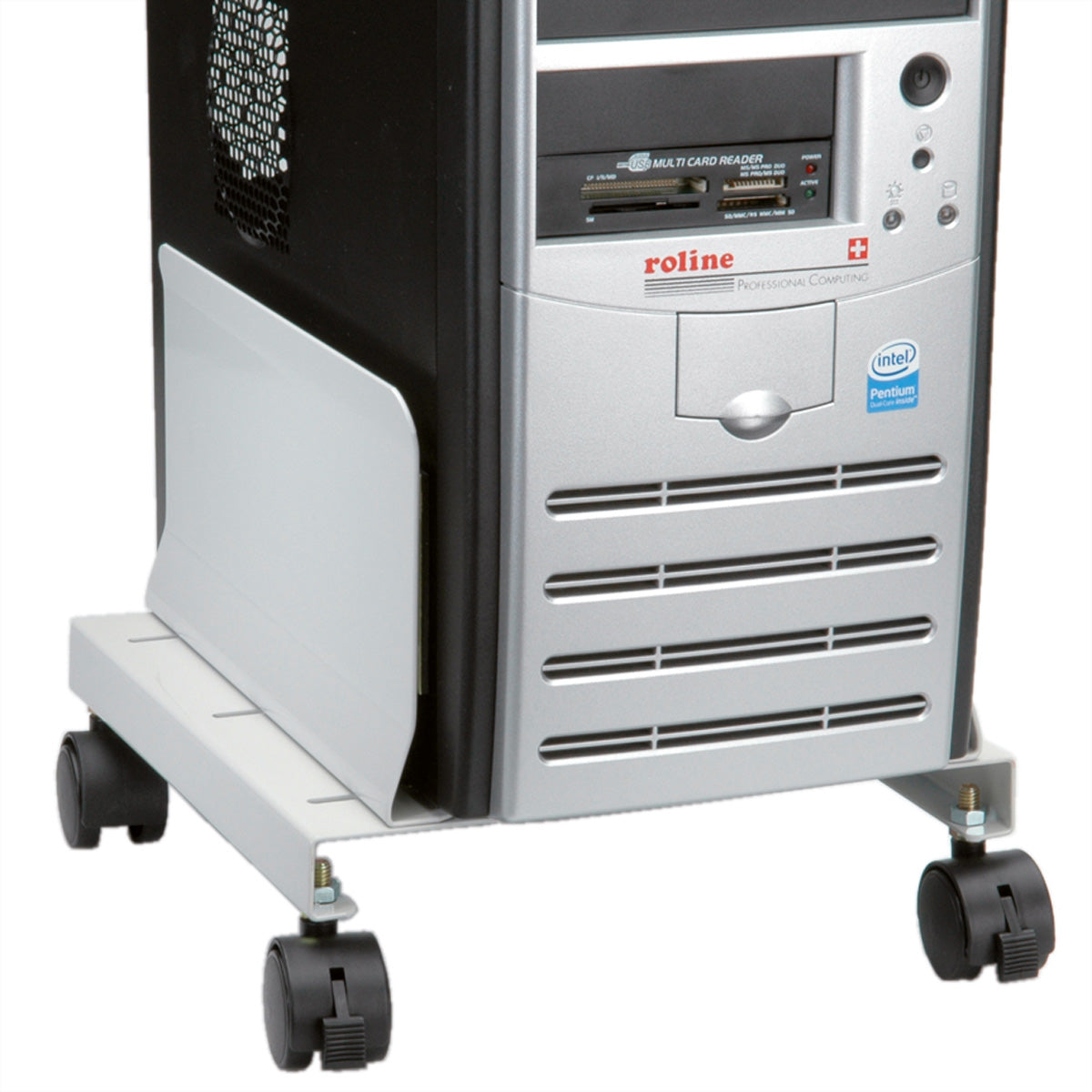 ROLINE CPU-Halterung (Untertisch) – bis 50 kg, beige, Metall