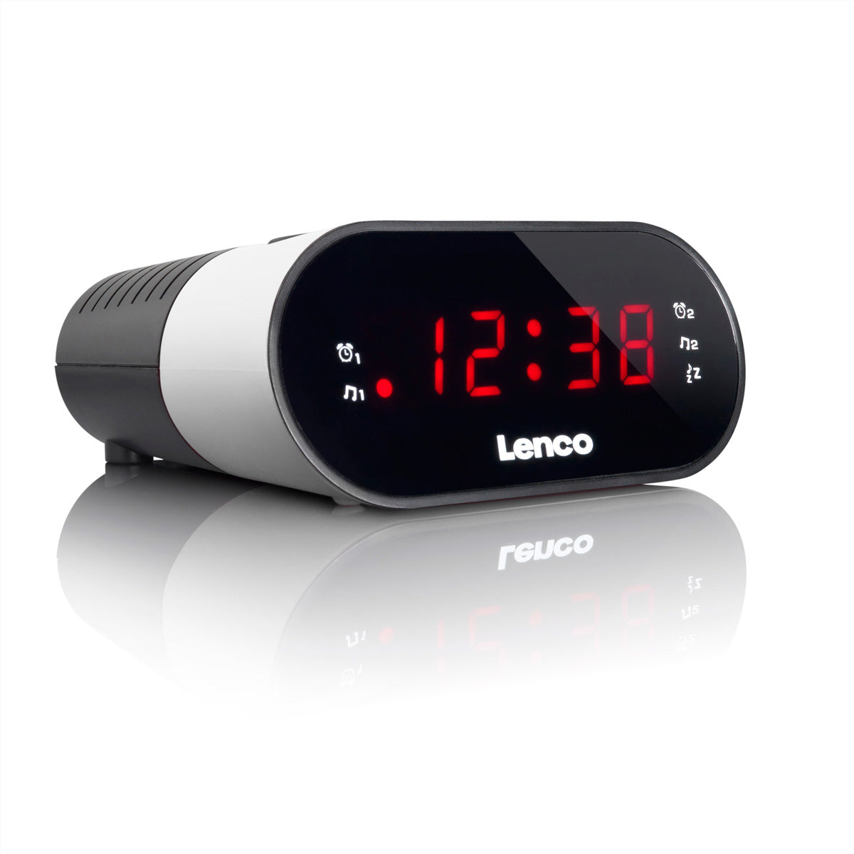 Lenco CR-07 – UKW Radiowecker, 2 Weckzeiten – Weiss
